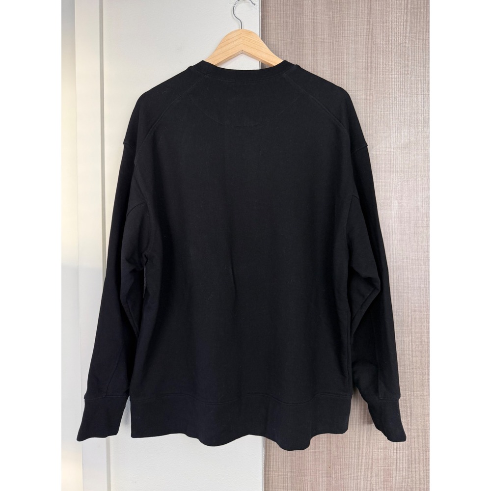 Y3 Adidas Yohji Yamamoto Black Brushed Terry Crewneck Sweatshirt Size Large - Picture 9 of 13